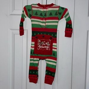 Lazy One “trap door” holiday onesie! 6m
